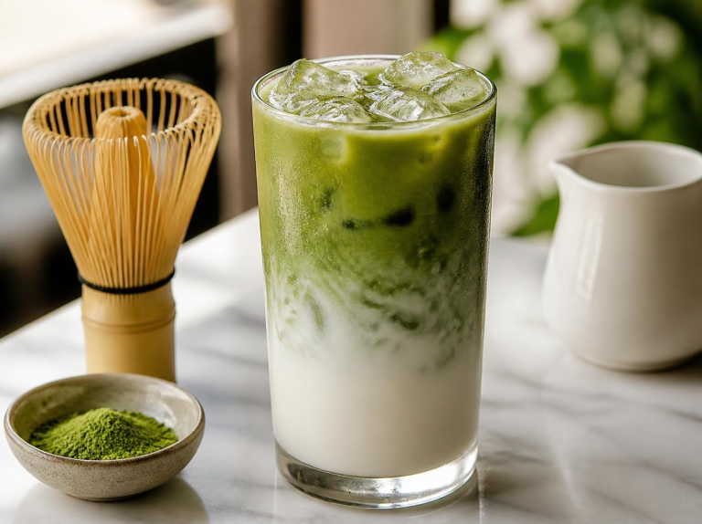 5-Minute Iced Matcha Latte