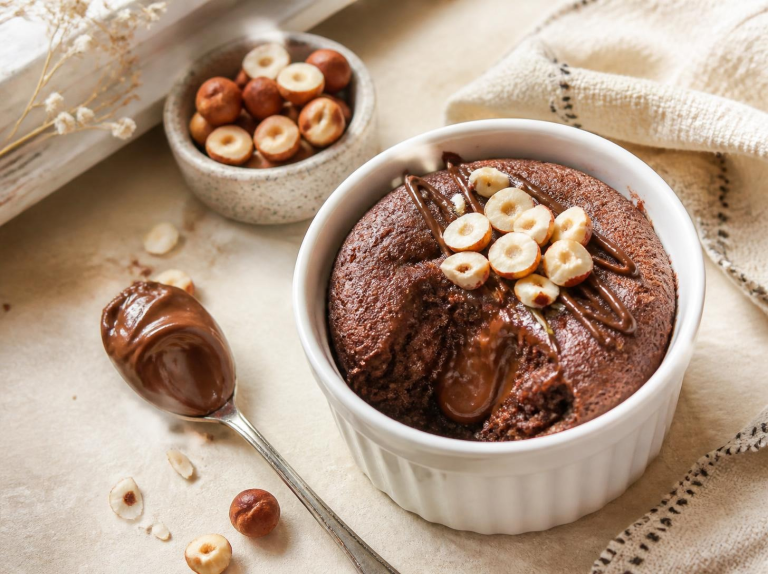 Easy 3-Ingredient Nutella Mug Cake